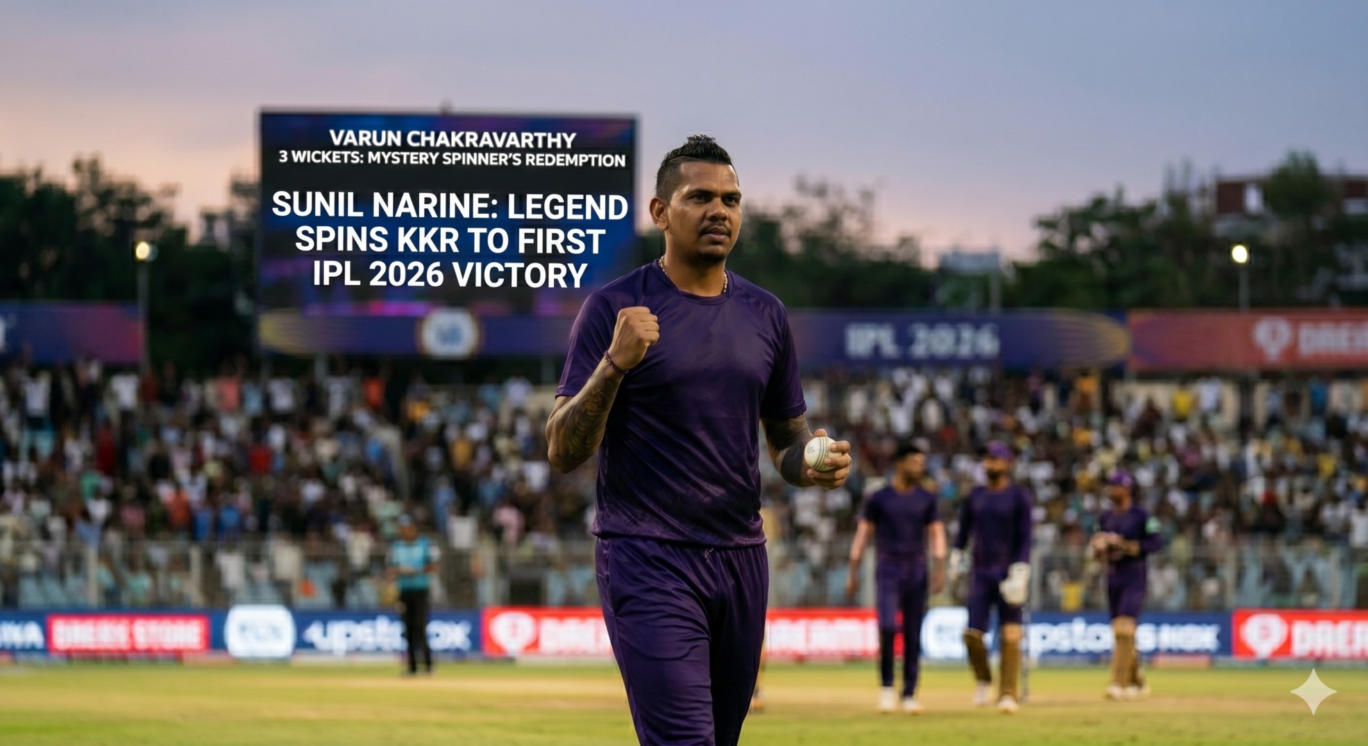  Sunil Narine:Legend Spins KKR to First IPL 2026 Victory